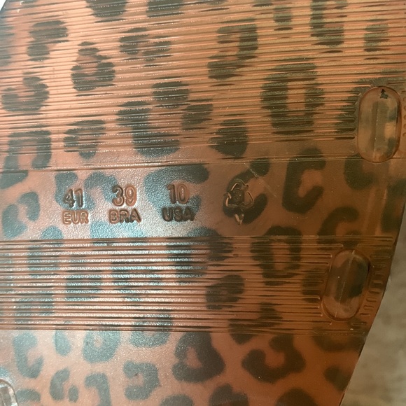 Matisse Anthropologie Leopard Jelly Slides NWOT - Picture 4 of 4